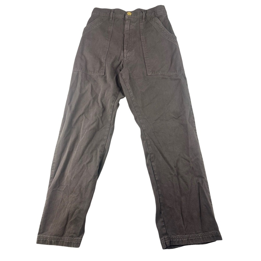 Big Bud Press Work Pants Men XS Brown Regular Solid USA Made Industrial Outdoor